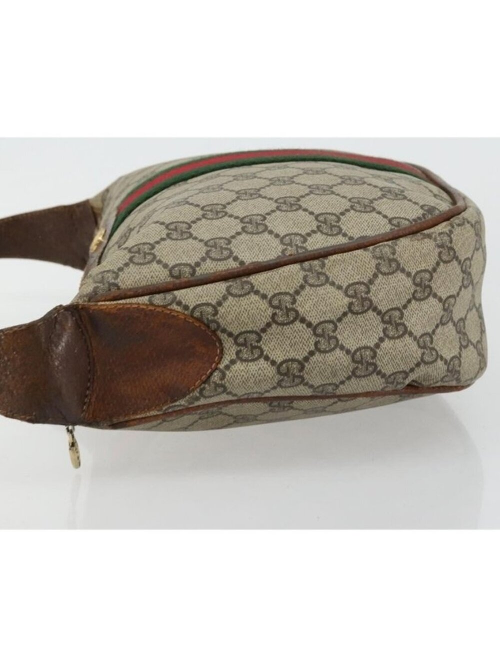 Authentic GUCCI GG Supreme Web Sherry Line Shoulder Bag Beige 10 02 008 - Picture 14 of 16